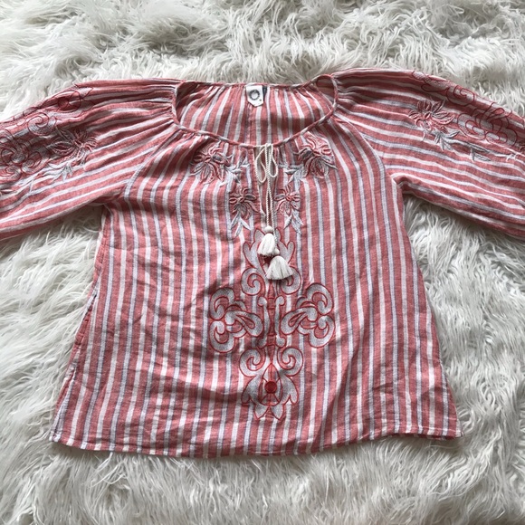 Akemi‎ + Kin for Anthropologie Audria Peasant Top - Picture 2 of 7